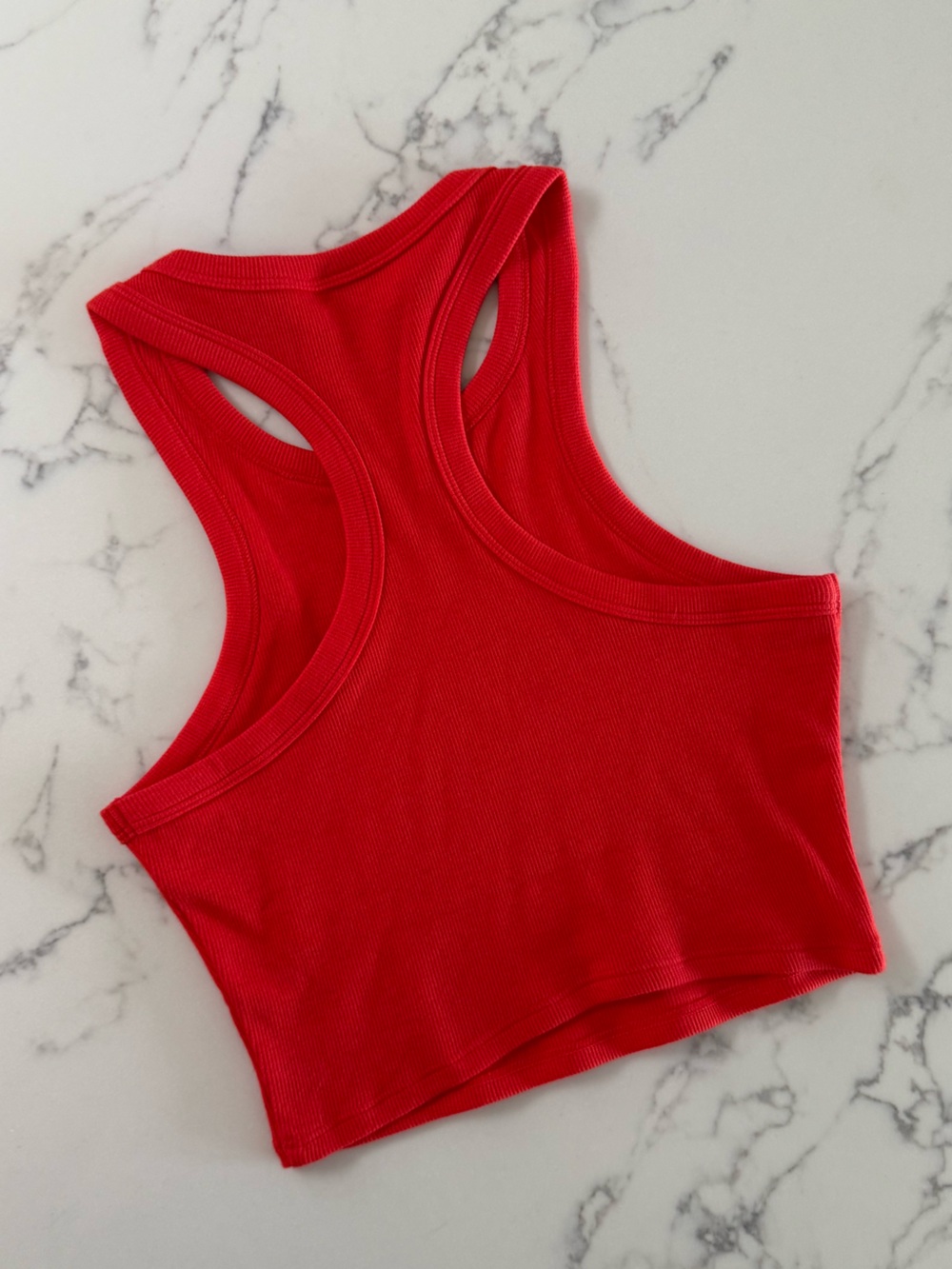 Alo Yoga Aspire Tank - Bright Red / White - Size XS - Picture 3 of 6